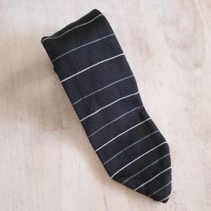 NWOT REISS black striped silk knit tie